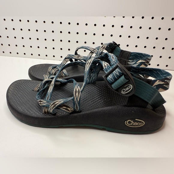 Chaco ZX2 Classic Angular Teal Sandals Women's Size 8 Outdoor Hiking Camping H2O - Picture 4 of 15